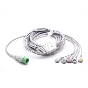 Câble ECG 5 brins connecteur Snap
