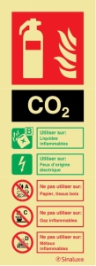 Signalisation d'agents extincteurs CO2