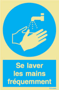 Signalisation laver mains fréquemment 150 x 200 mm 