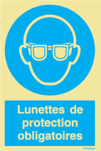Signalisation lunettes de protection 150 x 200 mm