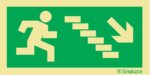 Signalisation Sortie avec escaliers en bas droite