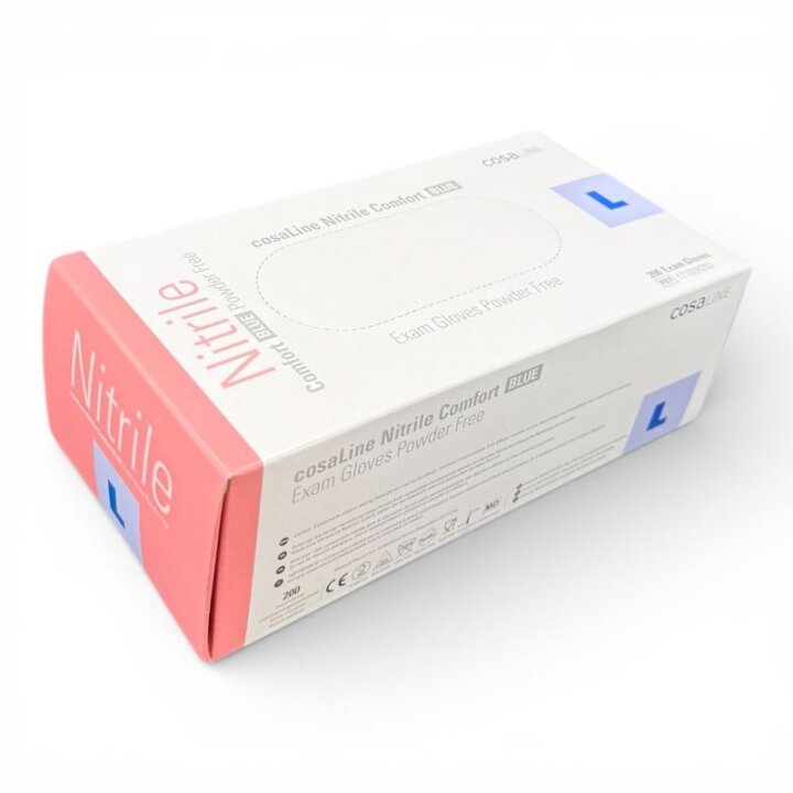 Gants d'examen Cosaline Nitril bleu, taille S