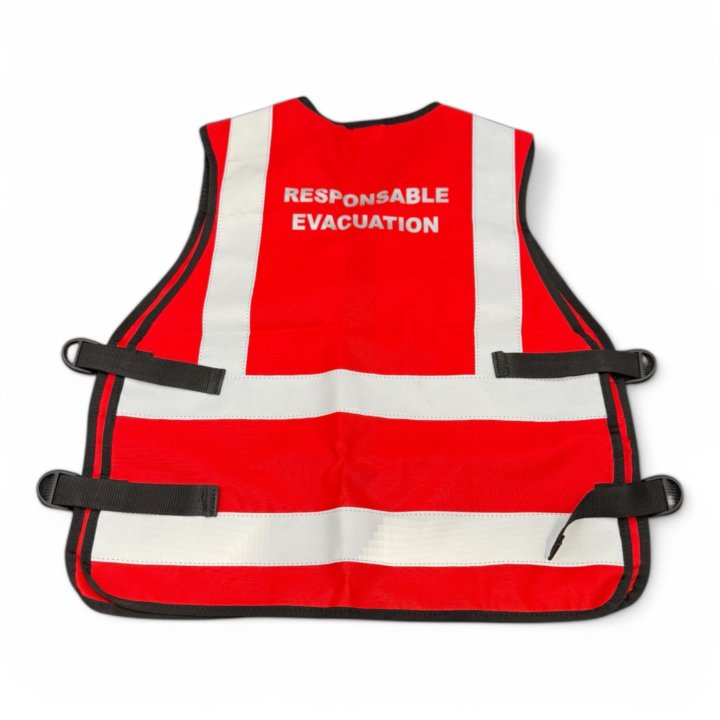 Verantwortliche Weste Evakuierung rot ohne Taschen