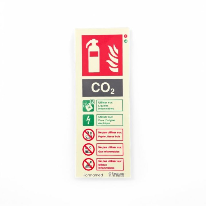 Signalisation d'agents extincteurs CO2