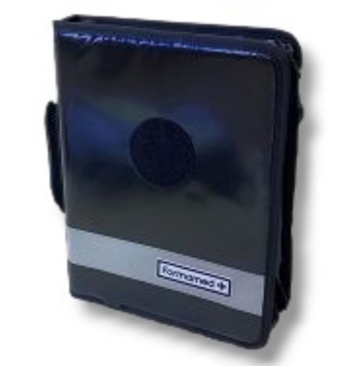 Porte-documents Charter, noir avec bande grise