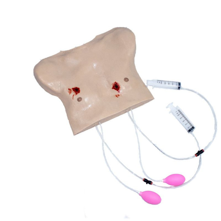 Torse supérieur masculin Lifecast avec plaies de succion pour le contrôle des saignements