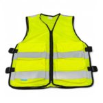 Gilet tissu jaune avec 4 poches, S-M