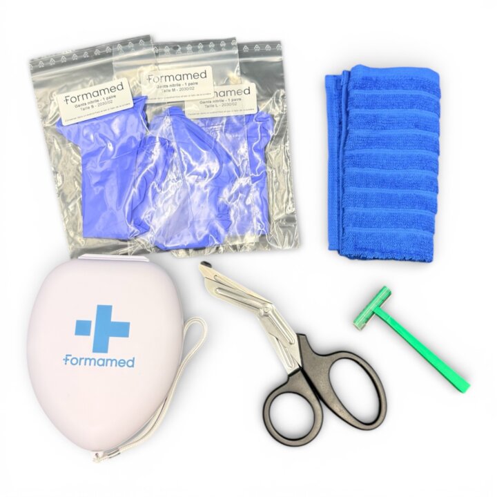 KIT AED aus rotem PVC komplett