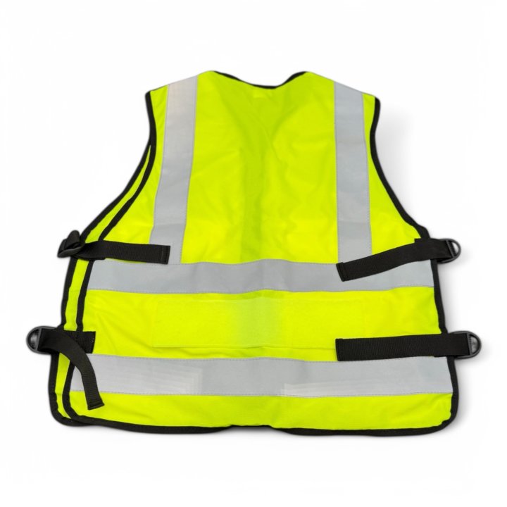 Gelbe Stoffweste mit 4 Taschen, S-M