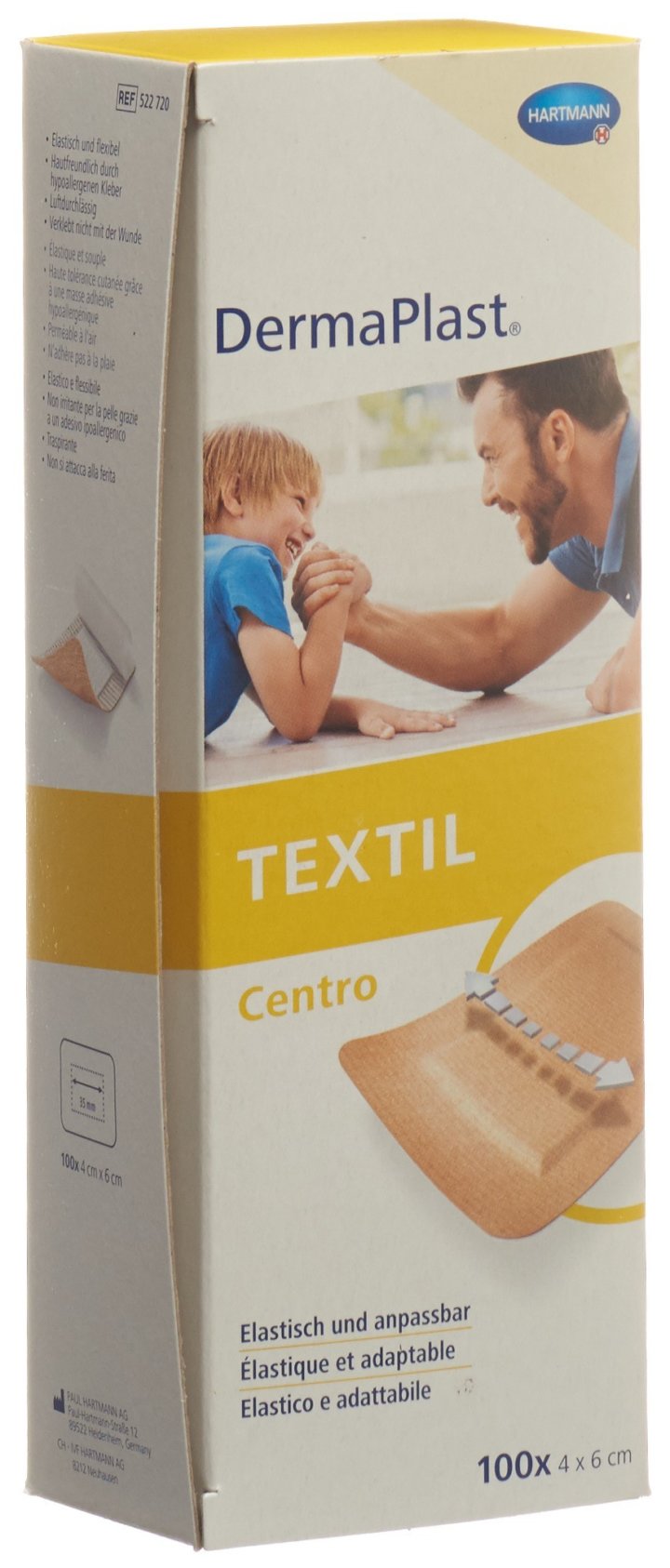 Pansement rapide DermaPlast® Textil Centro 6x4cm