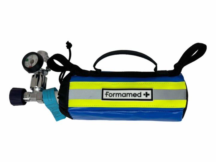 Blaue PVC-Socke für 1-Liter-O2-Flasche