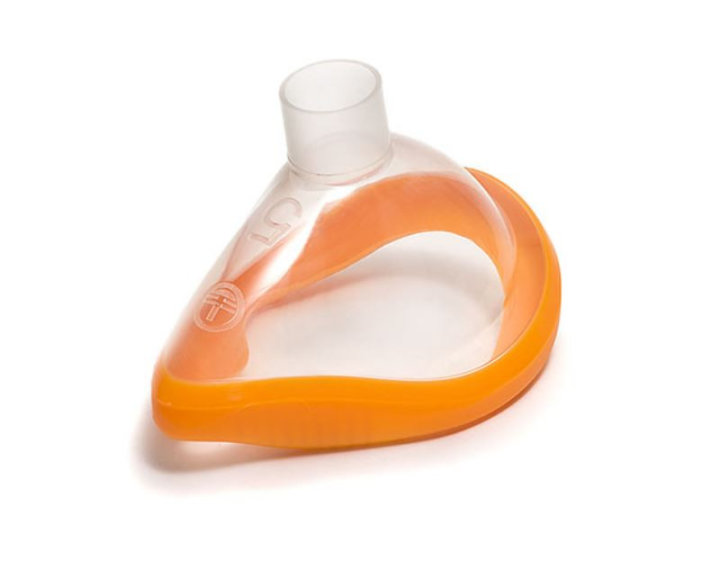 ClearLite, Anästhesie-Gesichtsmaske, Größe 5, großer Erwachsener, orange
