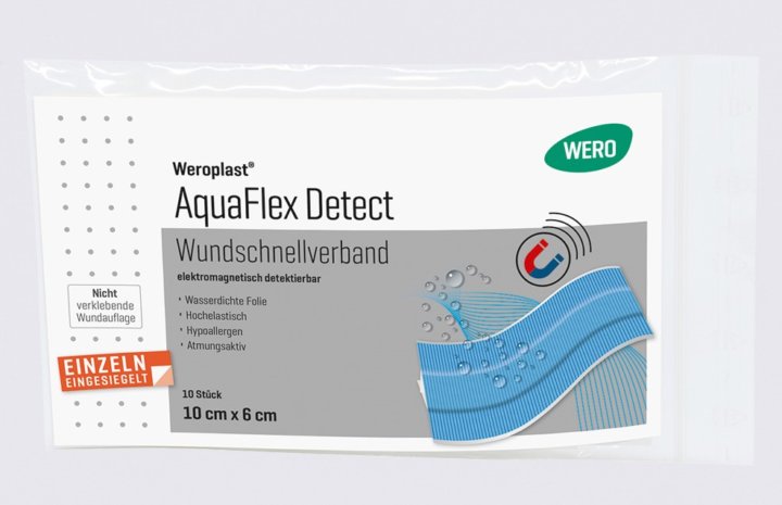 Pansement rapide Weroplast® AquaFlex Detect 10x6cm