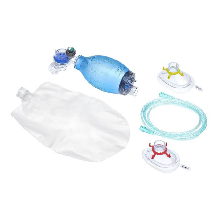 Komplettset Beatmungsbeutel Säugling 280ml Überdruckventil mit Masken Größe 0 + 1