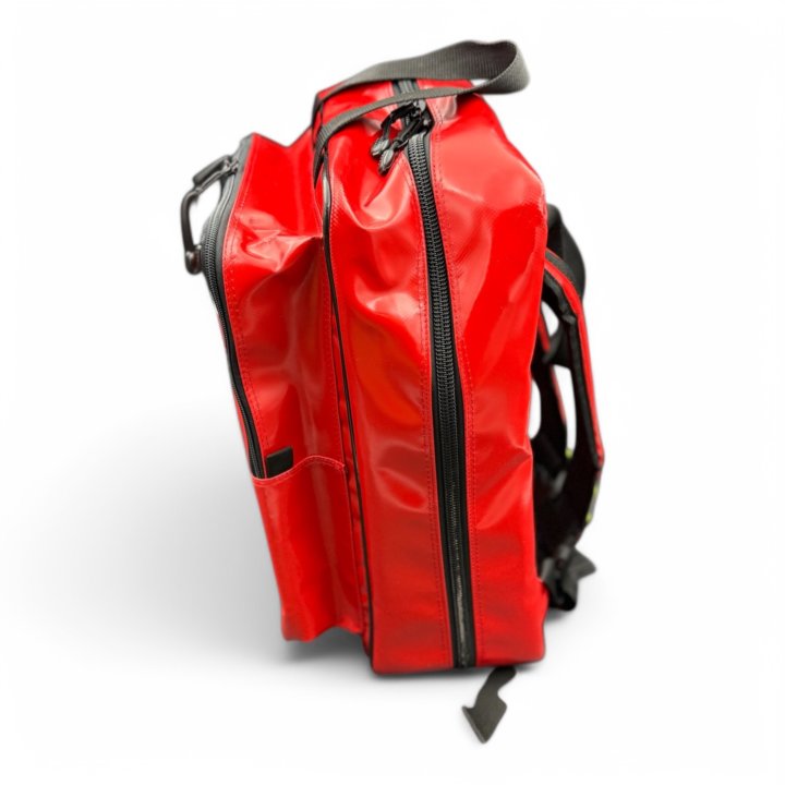 SOS-Rucksack für Ersthelfer aus rotem PVC