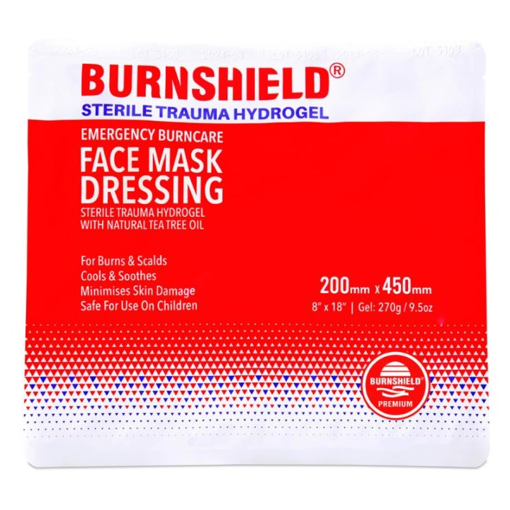 Masque facial hydrogel Burnshield